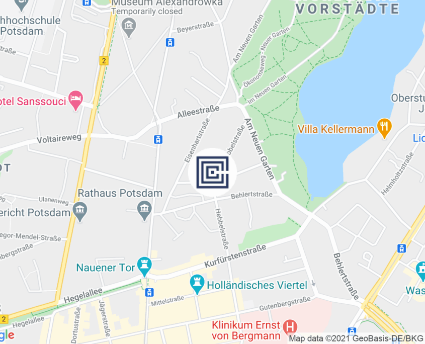 Google Map - BTB Steuerberatungsgesellschaft mbH NL Potsdam, Hebbelstraße